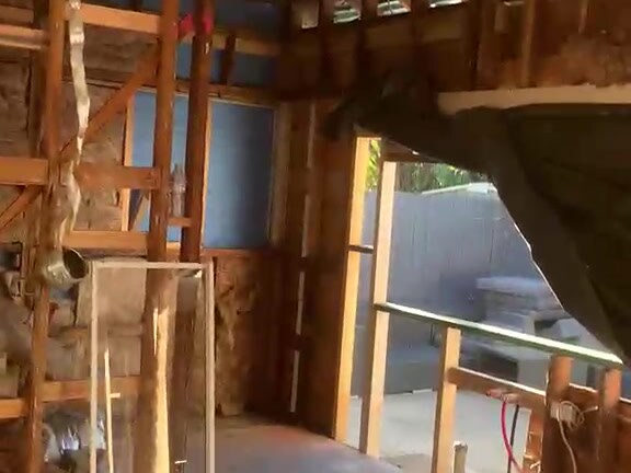 Temporary propping while ceiling joists are re-engineered